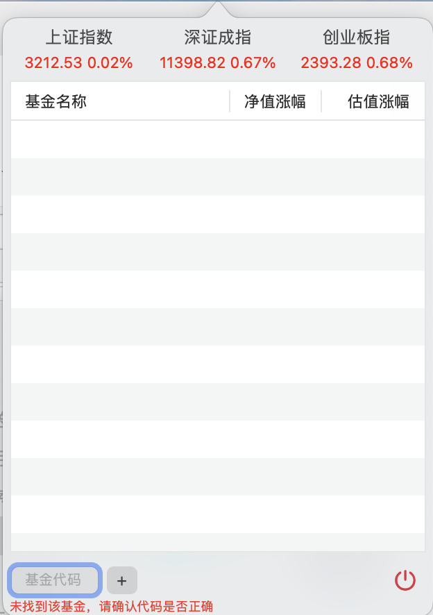 喵基金 for Mac 1.0.6 中文破解版 (mac状态栏查看基金涨跌软件)