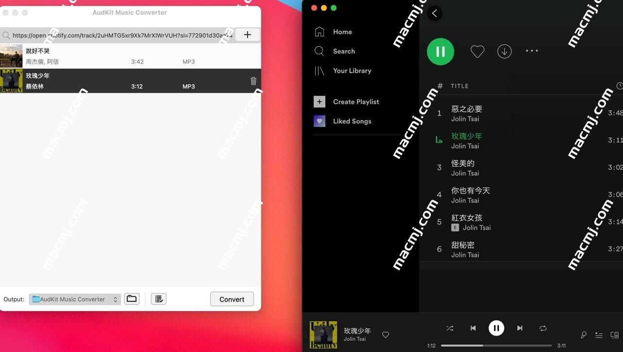 AudKit Spotify Music Converter for Mac(Spotify音乐转换器)