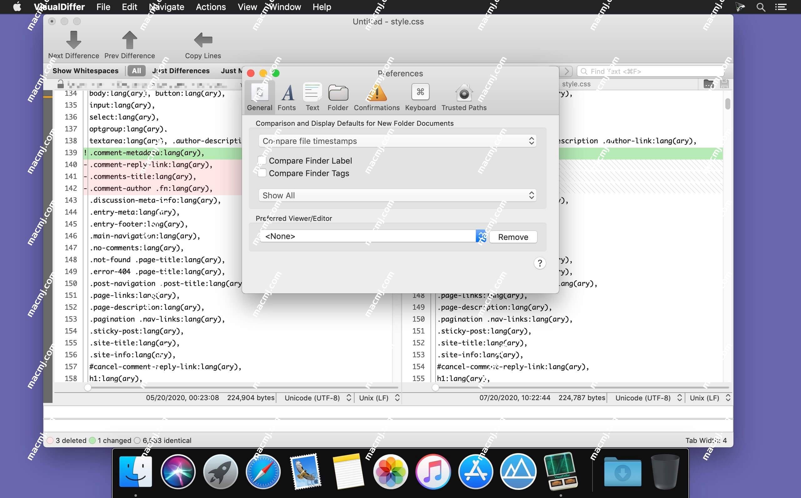 VisualDiffer for mac (文件比较工具)