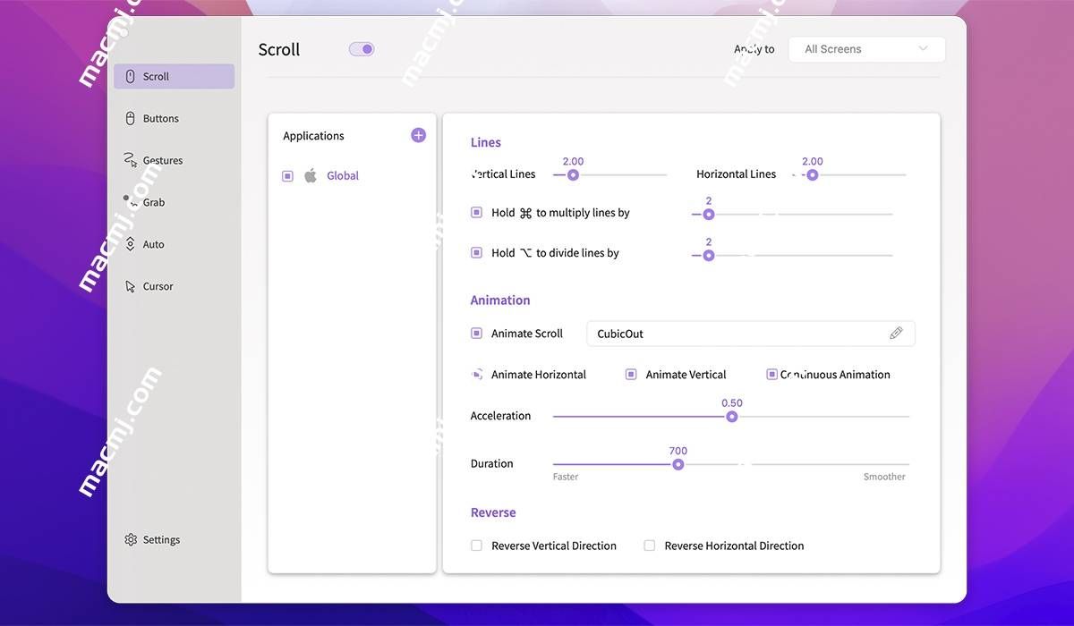 Smooze Pro for Mac(mac鼠标平滑滚动神器)