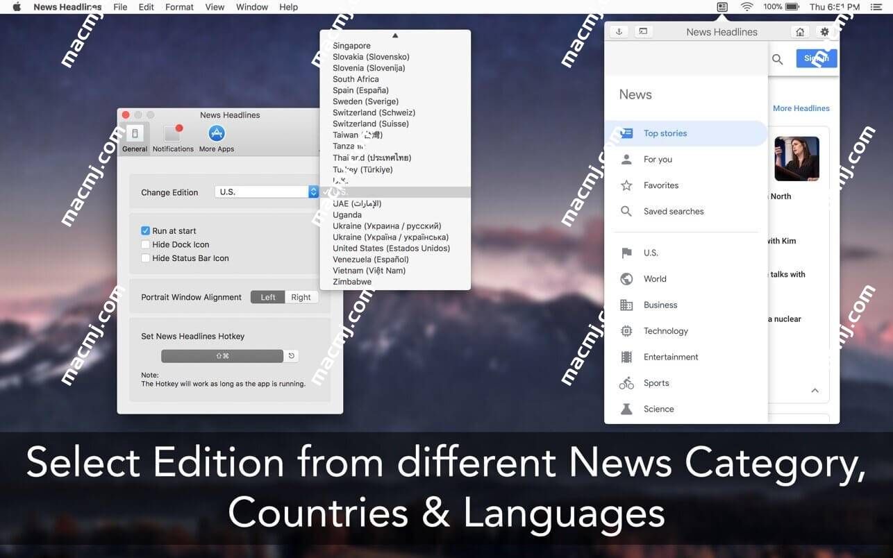 News Headlines for Mac(新闻头条阅读工具)