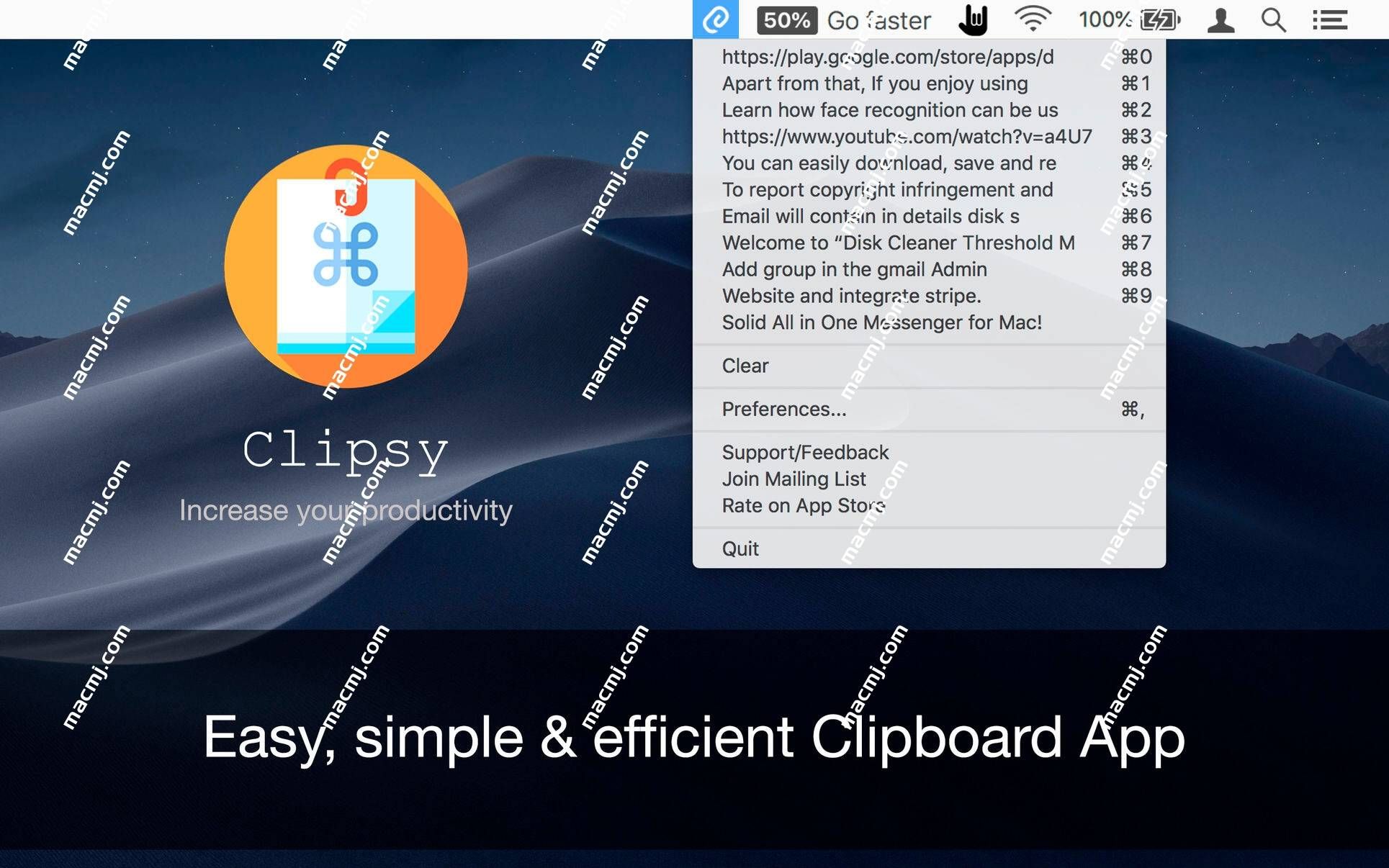 Clipsy for mac(好用的剪切板管理器)