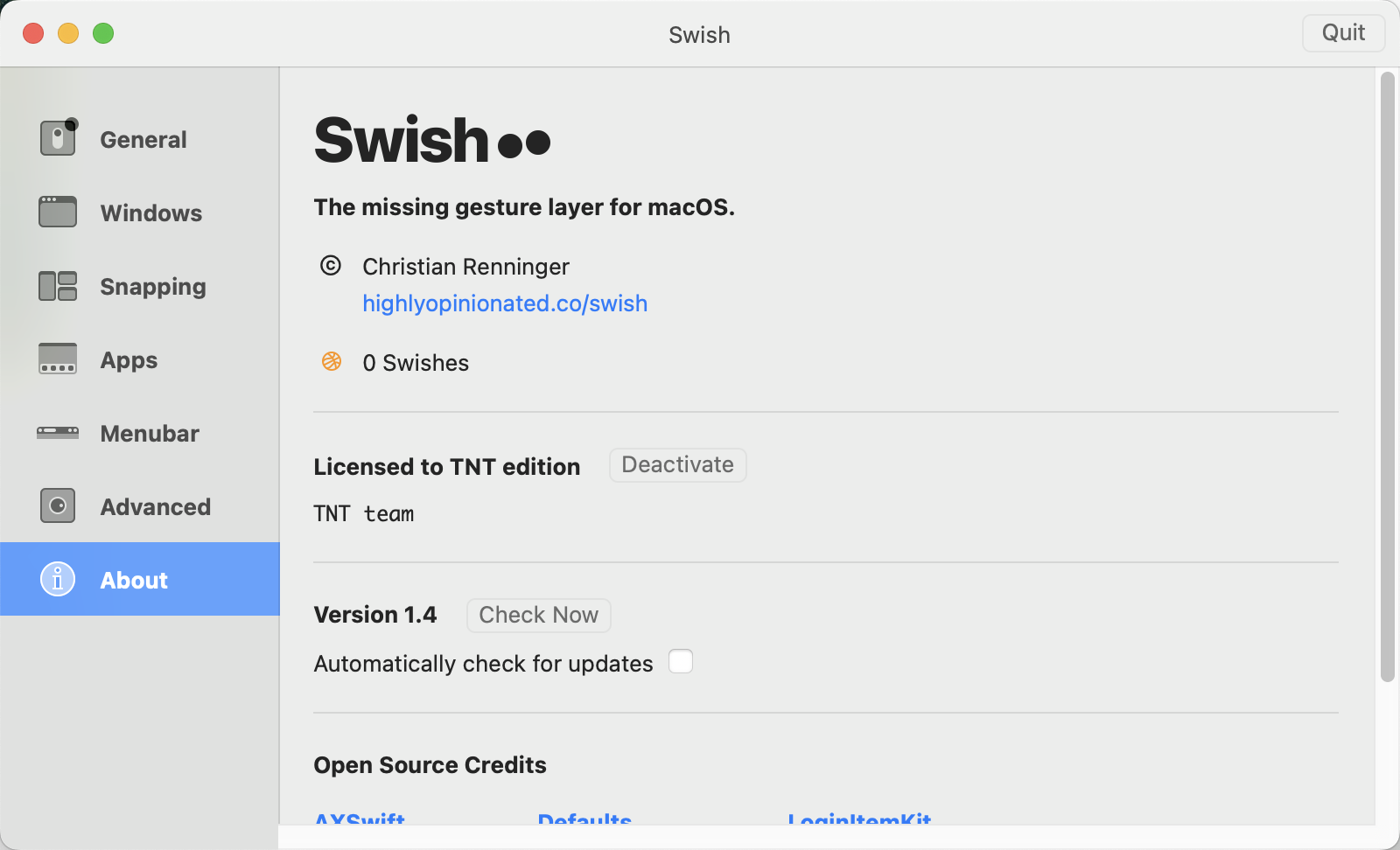 Swish 1.8 &#8211; mac触控栏窗口管理