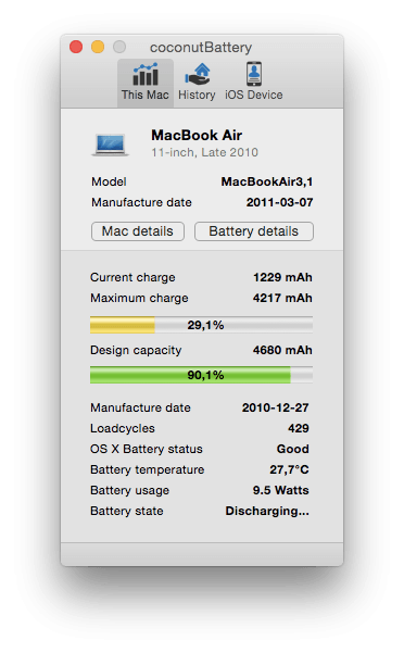 coconutBattery Plus for Mac(电池质量检测工具)