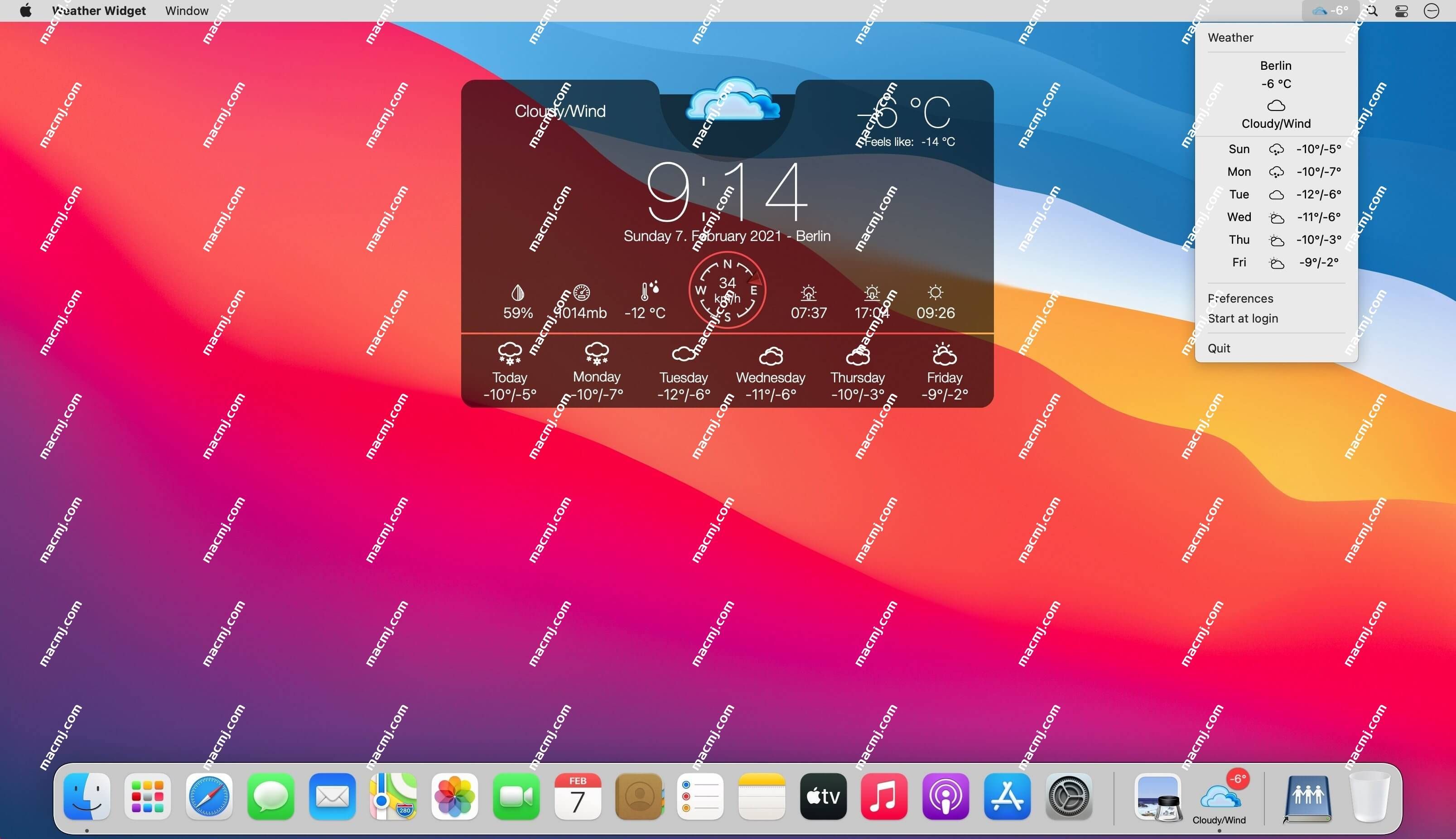 Weather Widget Live for Mac(时尚的天气预报软件)