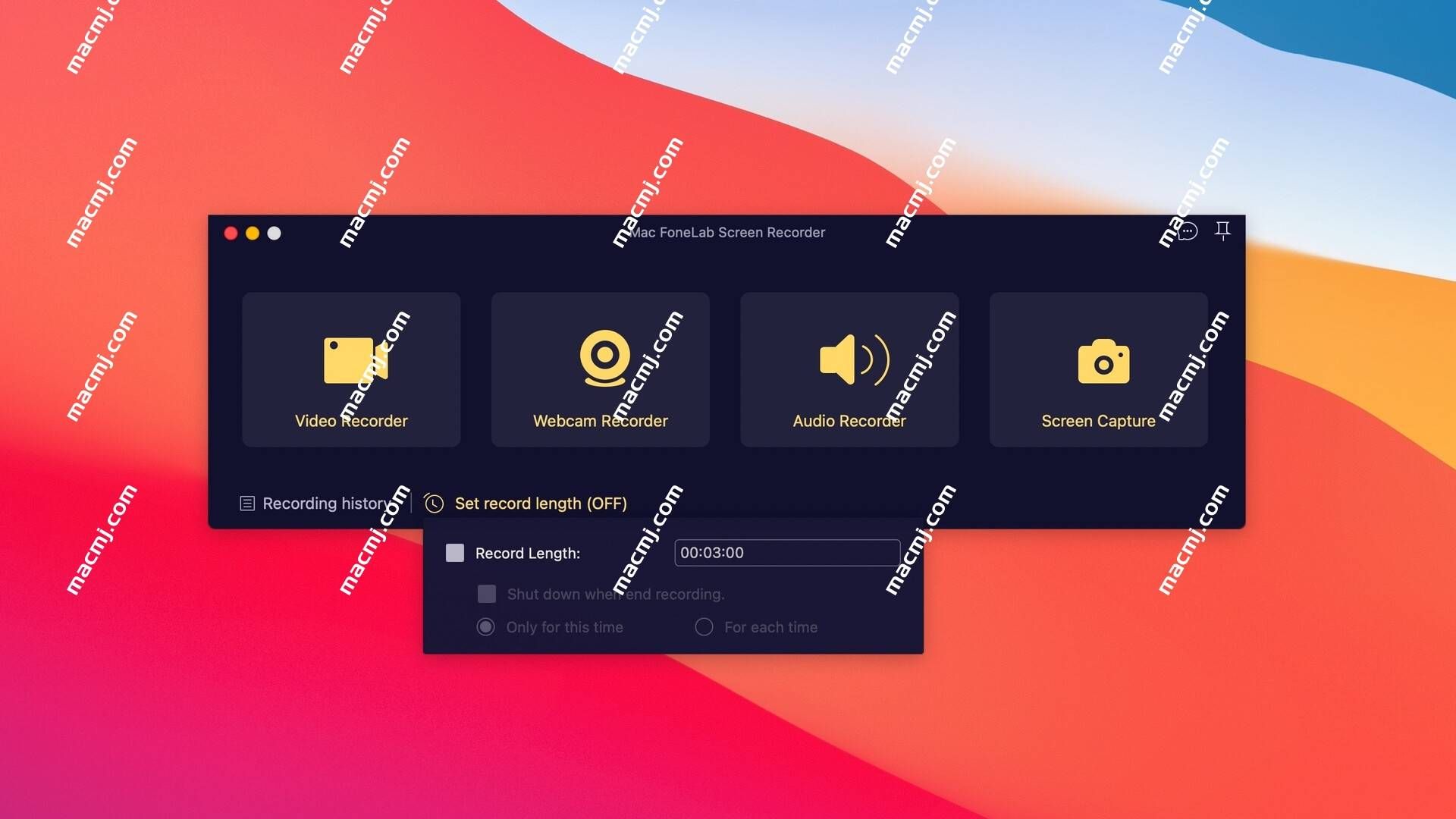 Mac FoneLab Screen Recorder for mac(屏幕录像机)