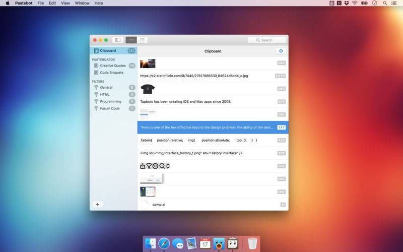 Pastebot for Mac (剪贴板管理工具)