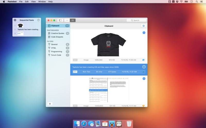 Pastebot for Mac (剪贴板管理工具)