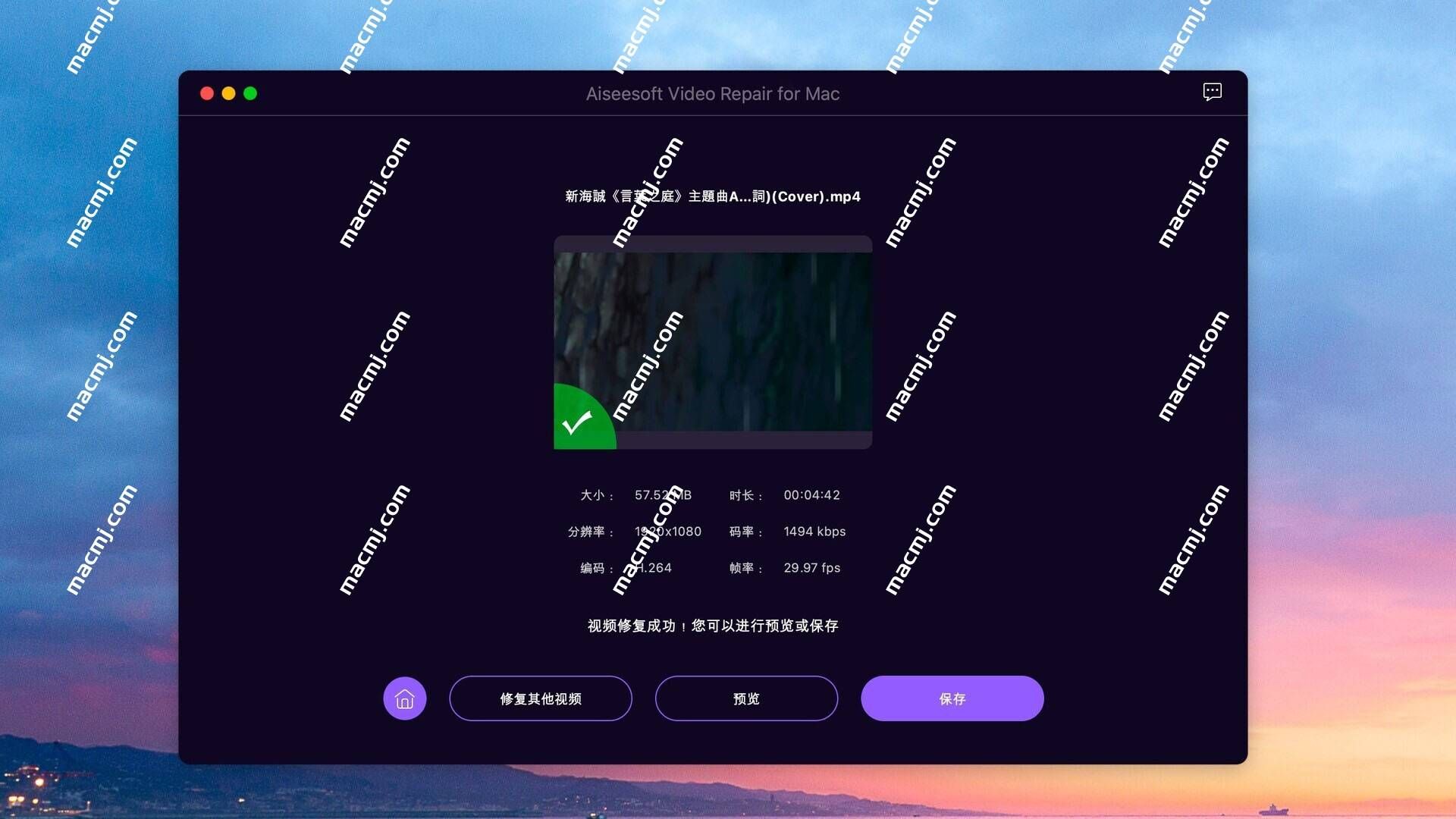 Aiseesoft Video Repair for Mac(视频修复工具)