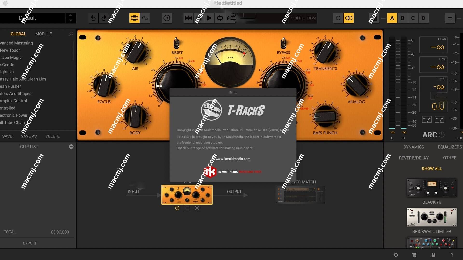 IK Multimedia T-RackS 5 for Mac(混音和母带处理插件)