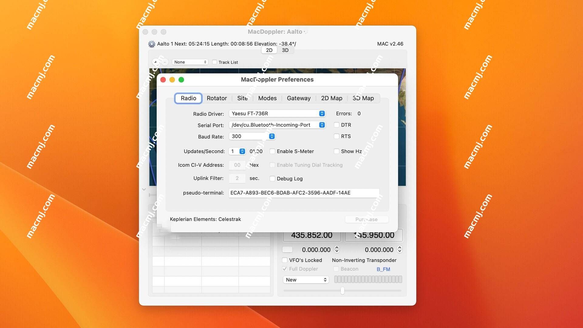 MacDoppler for mac(业余无线电卫星追踪软件)
