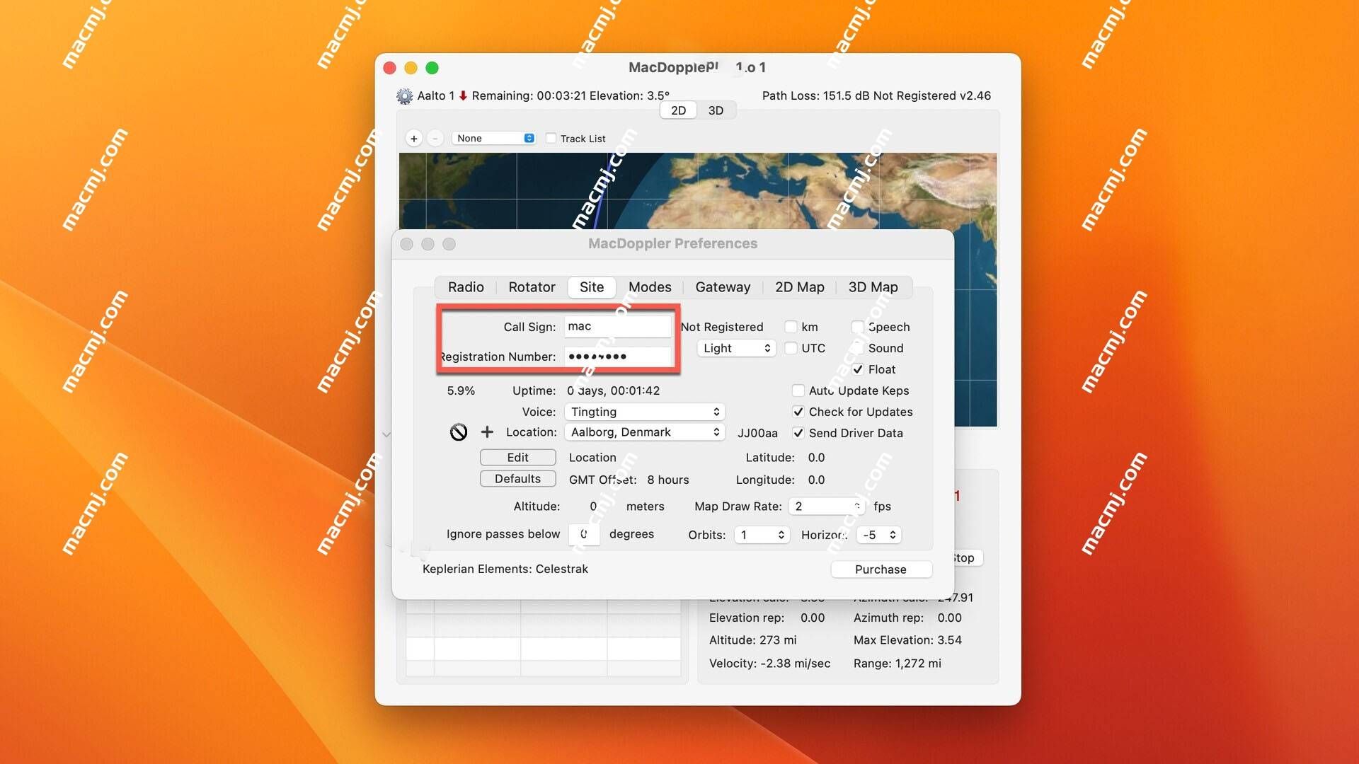 MacDoppler for mac(业余无线电卫星追踪软件)