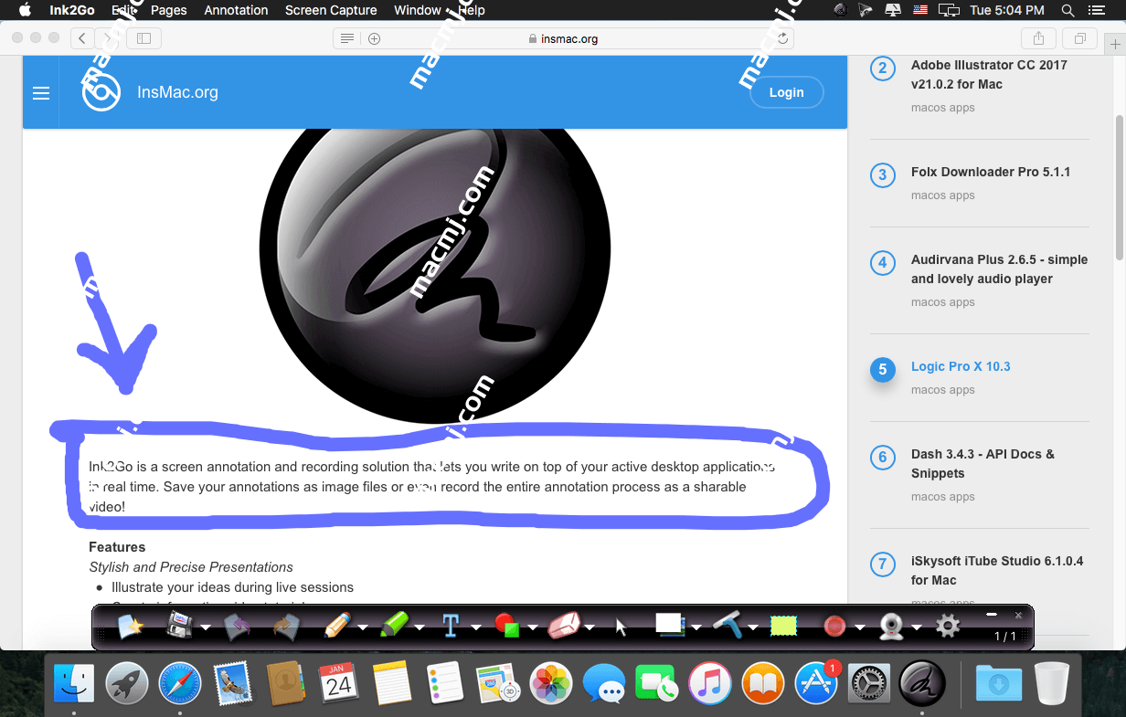 Ink2Go for Mac(屏幕标注和录制工具)