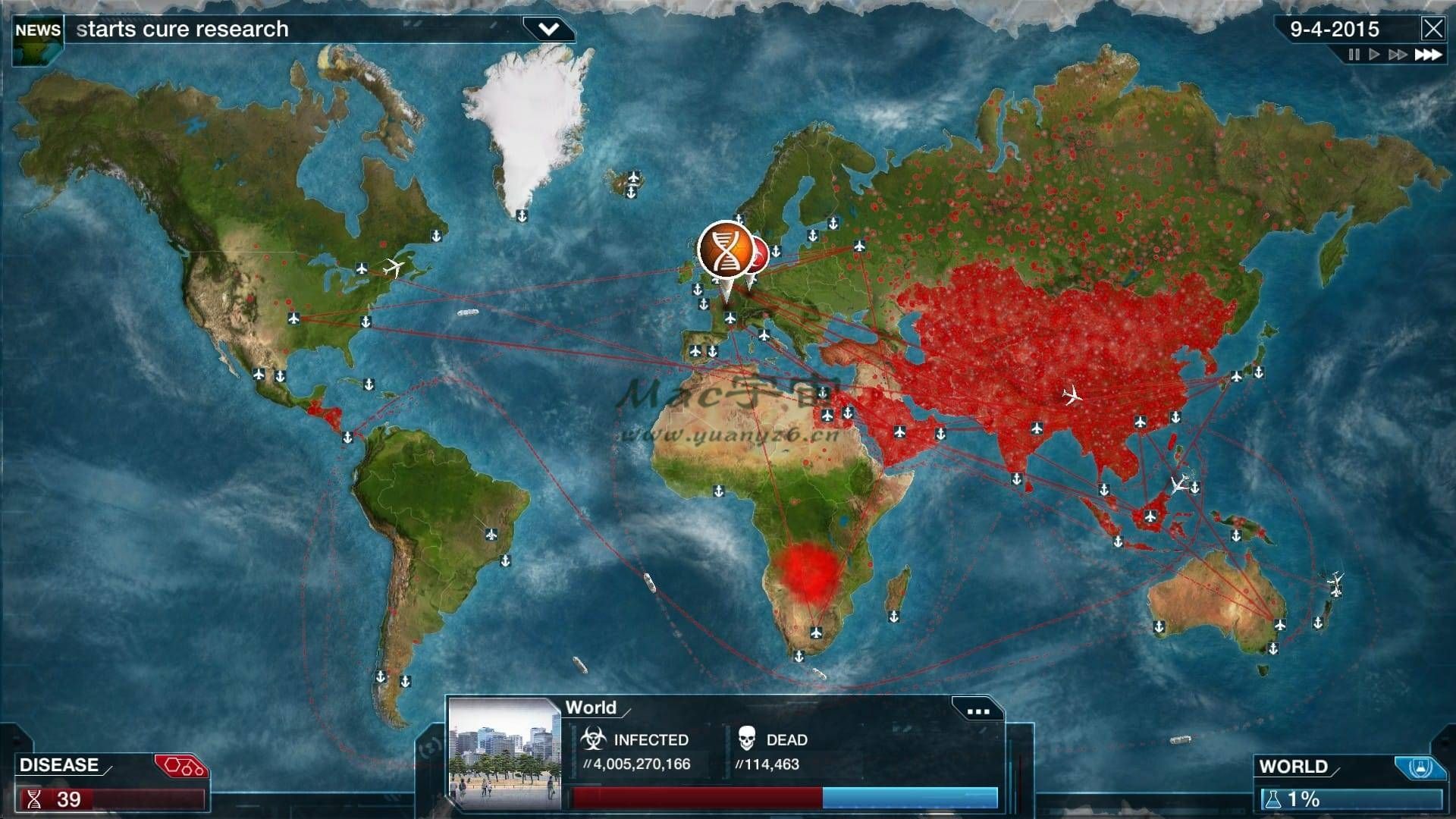 瘟疫公司：物竞天择 for Mac v1.19.1.0 Plague Inc: Evolved 中文原生版 含DLC解药风云