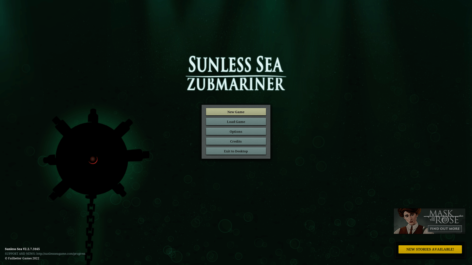 无光之海 for Mac v2.2.11.3212 SUNLESS SEA 英文原生版 附DLC Z潜水员