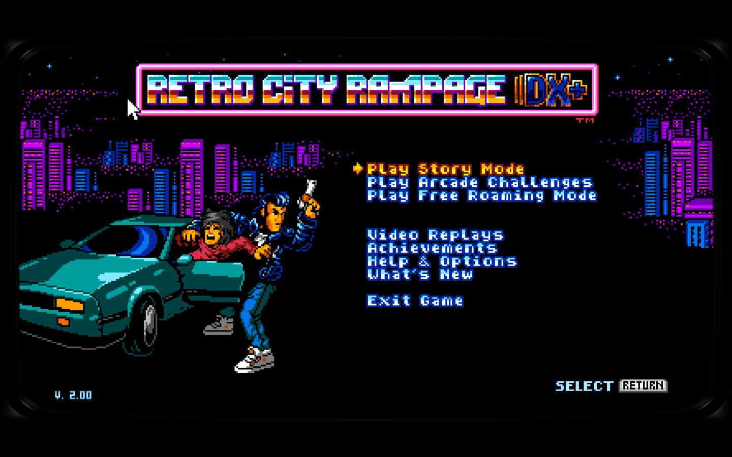 荒野老城DX for Mac Retro City Rampage DX v2.00 DX+ 英文原生版