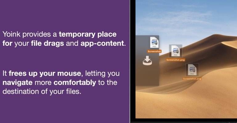 Yoink for mac(临时文件拖放暂存工具)