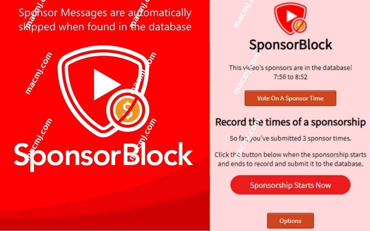 SponsorBlock for YouTube for Mac(跳过youtube赞助商广告)