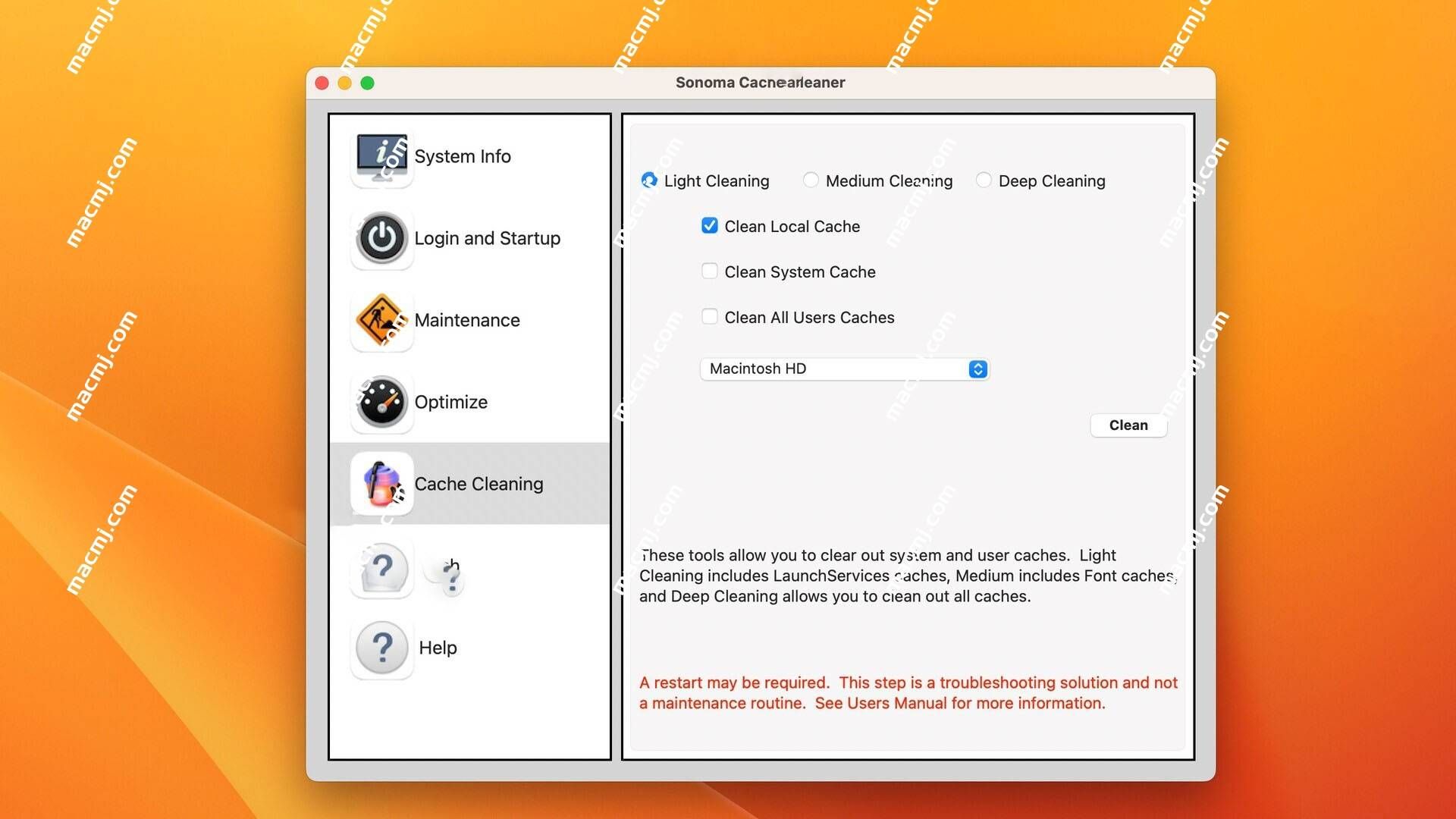 Sonoma Cache Cleaner for Mac(MacOS系统清理优化工具)