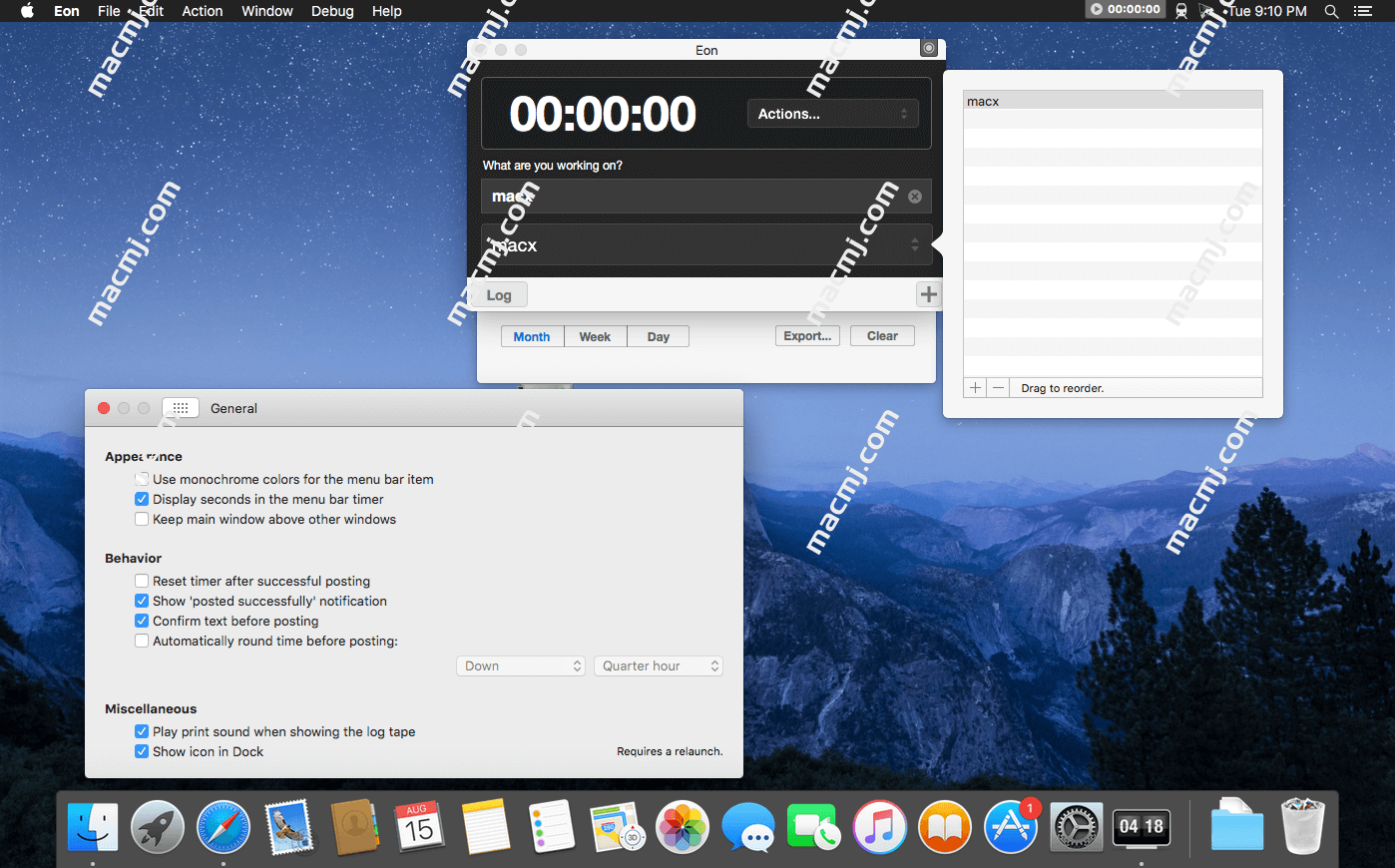 Eon Timer for mac(时间跟踪定制器)