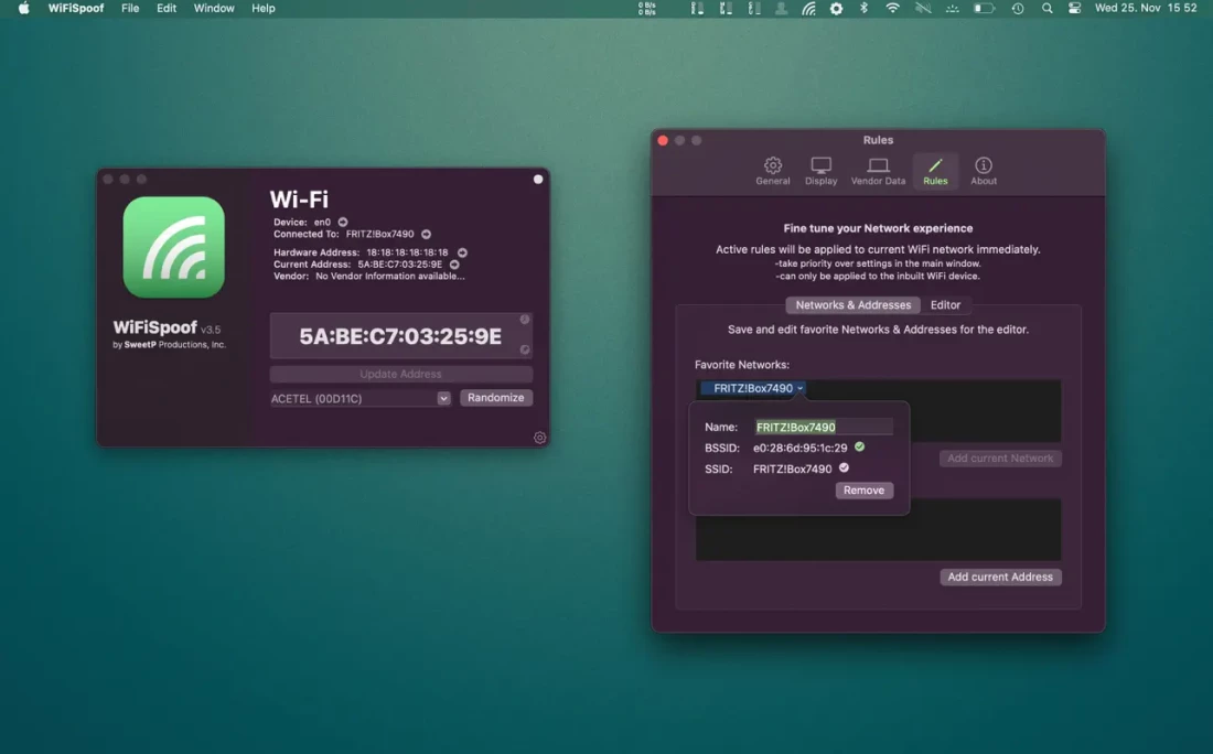 WiFiSpoof for Mac(wifi地址修改工具)