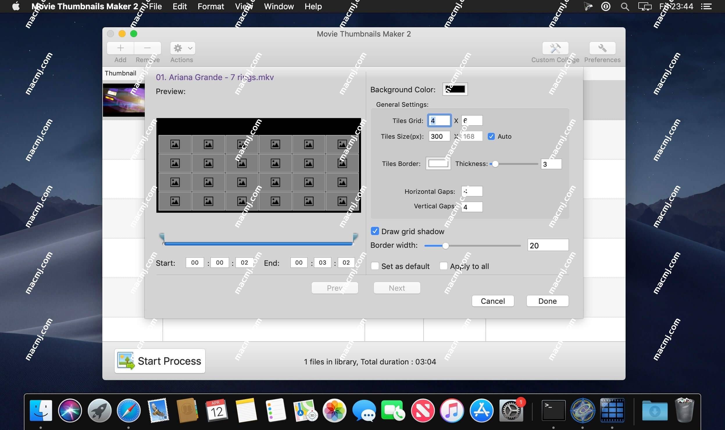 Movie Thumbnails Maker for mac(视频缩略图生成工具)