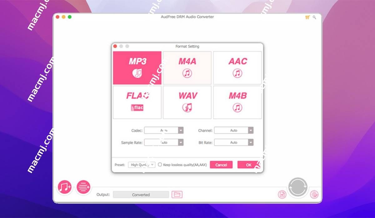 AudFree Audio Converter for Mac(全能音频格式转换软件)