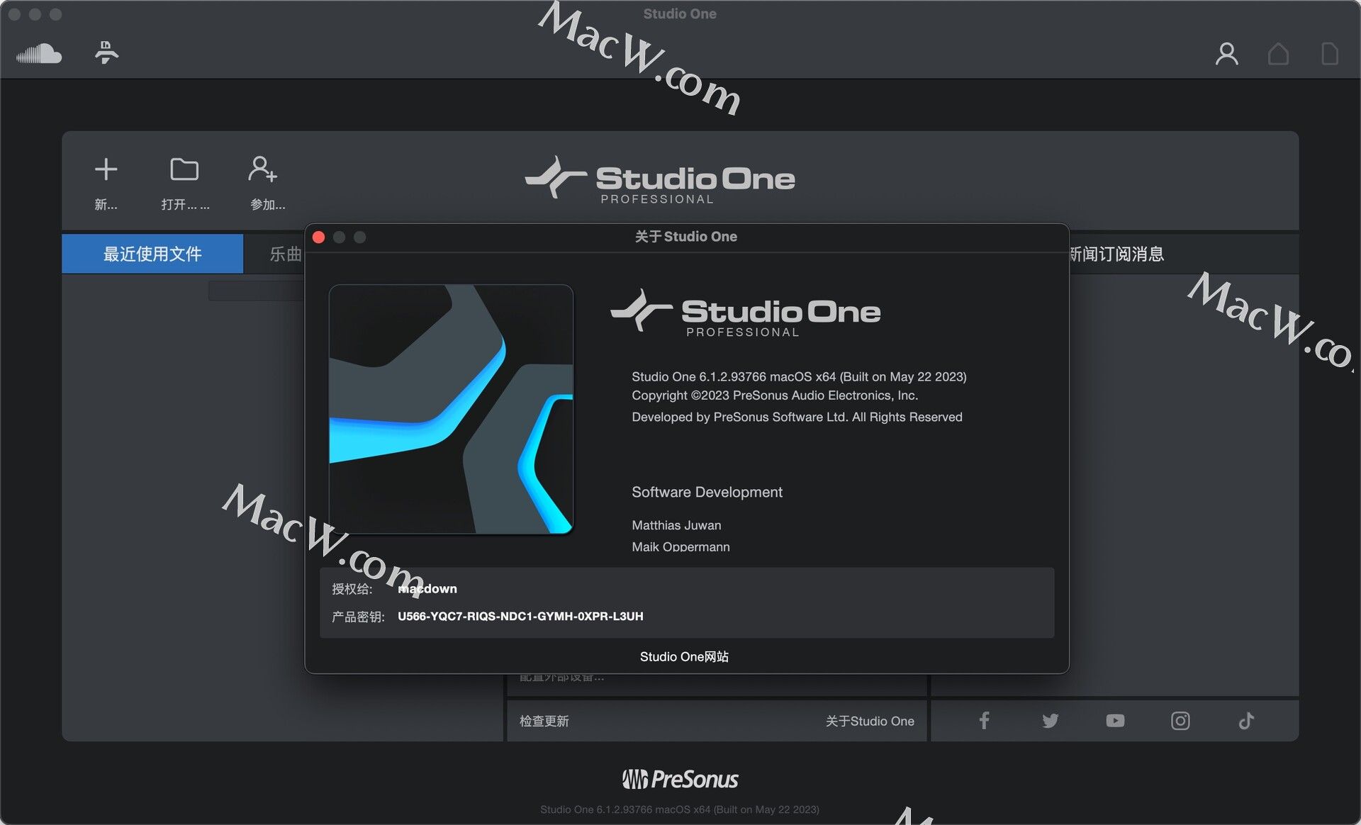 PreSonus Studio One 6 Pro for mac(音乐创作编辑软件)