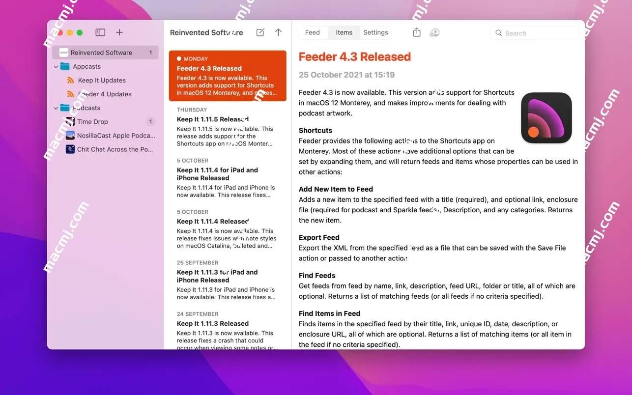 Feeder 4 for Mac(RSS编辑阅读软件)