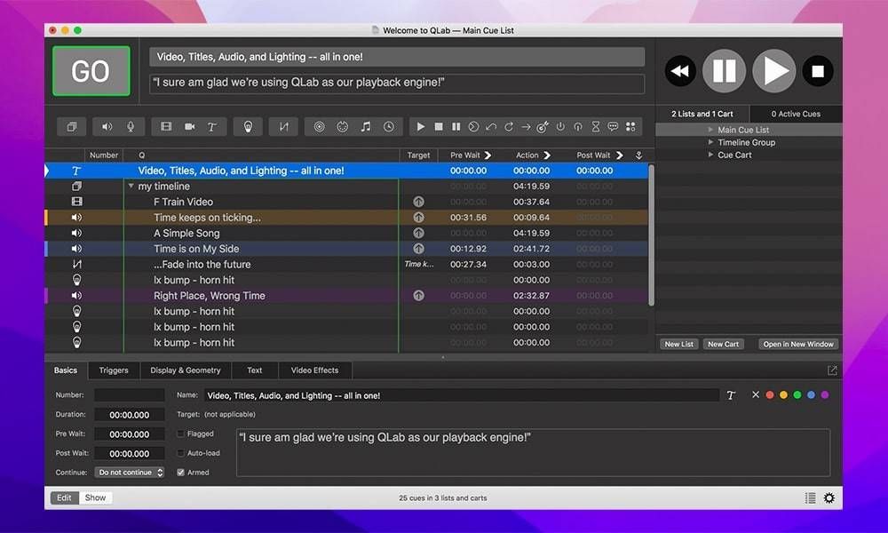 QLab Pro for mac &#8211; 专业现场媒体编辑工具