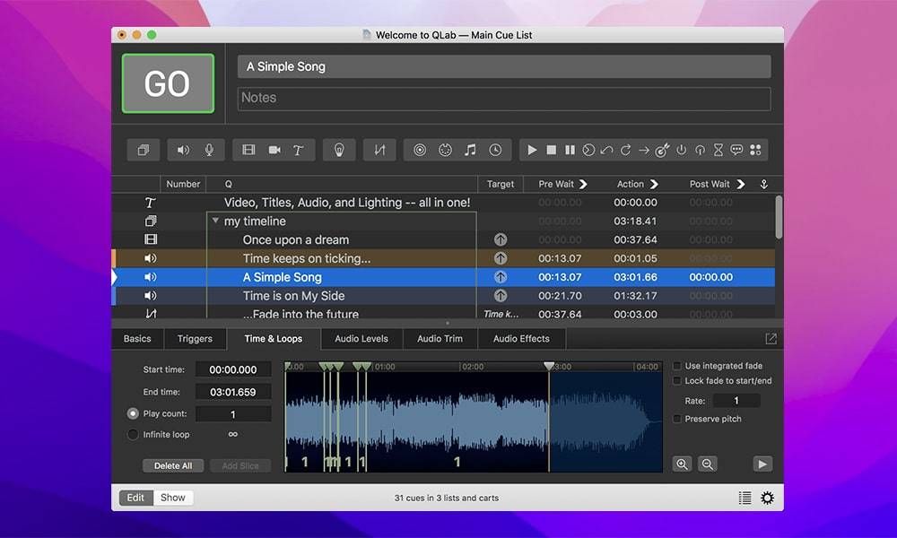 QLab Pro for mac &#8211; 专业现场媒体编辑工具