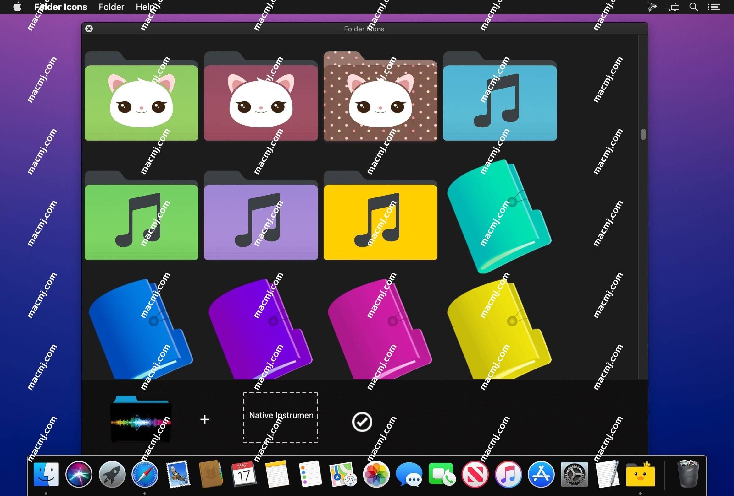 Folder Icons for mac(文件夹个性化图标修改软件)