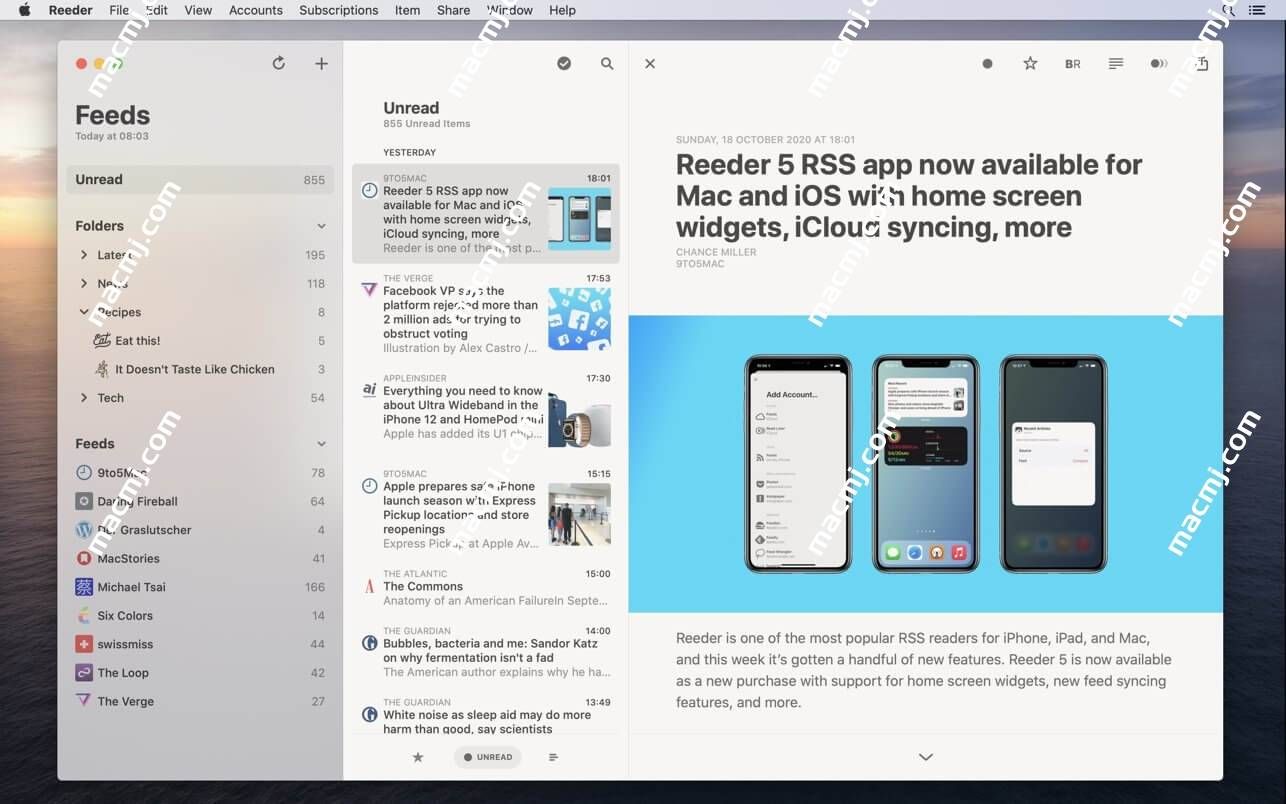 Reeder 5 for Mac(RSS阅读器)