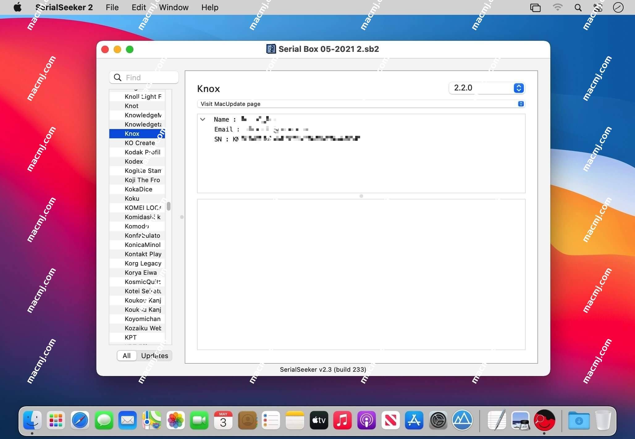 Serial Box for Mac(软件序列号查询软件)