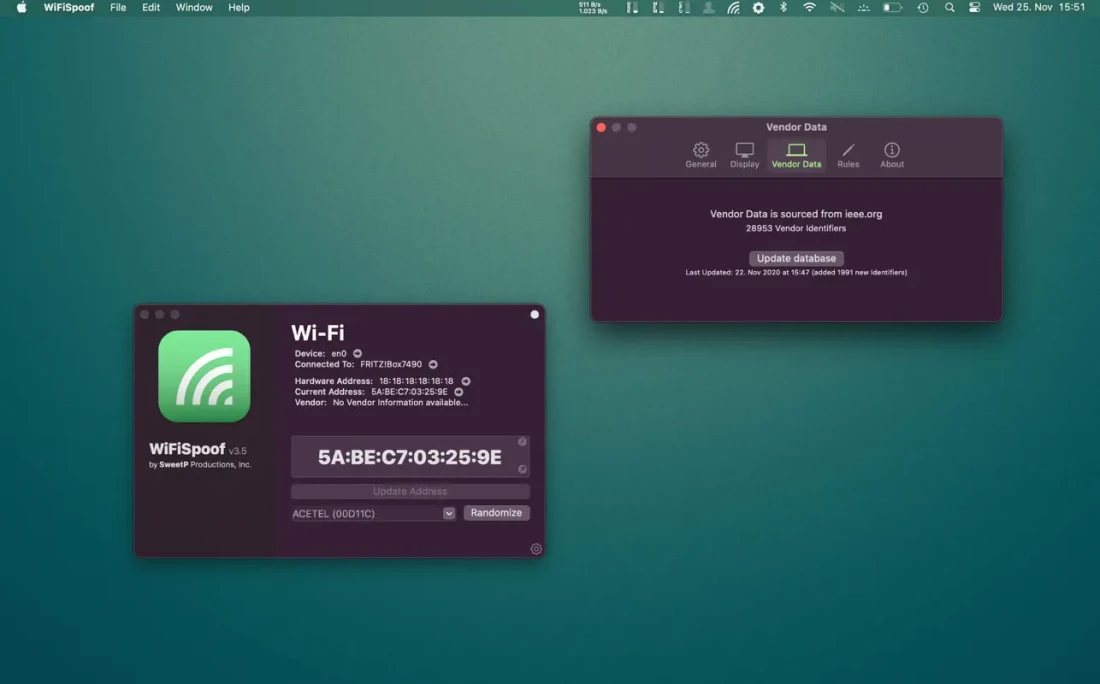 WiFiSpoof for Mac(wifi地址修改工具)