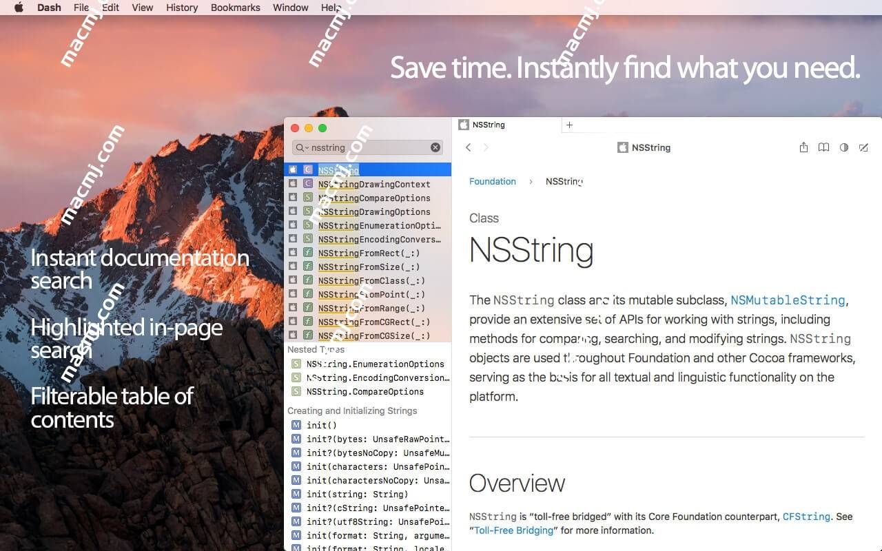 Dash for Mac(最好用的API文档工具)